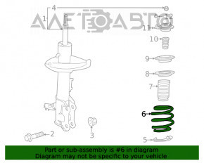 Arcul de suspensie din față dreapta Toyota Highlander 20- sub R20