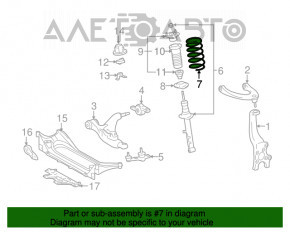 Arcul de suspensie frontal stânga pentru Lexus GS300 06 rwd