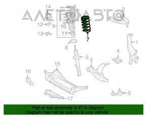 Пружина передняя левая Lexus GS450h 06-11