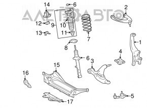 Пружина передняя левая Lexus GS450h 06-11