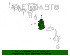 Arcul de suspensie frontal stânga pentru Lexus RX400h 06-09, rigiditate gri, albastru