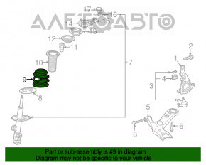 Arcul de suspensie frontal stânga pentru Lexus Hs250h 10-12