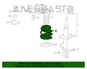 Arcul de suspensie din față dreapta pentru Lexus NX200t NX300 NX300h 15-21 FWD