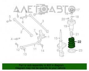 Пружина задняя правая Lexus RX300 98-03 FWD