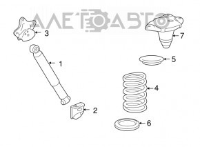 Arc spate stânga Lexus RX350 10-15 FWD rigiditate 2 alb.