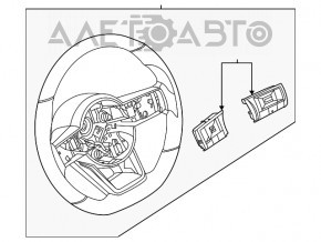 Руль голый Nissan Rogue 21 резина черная US built