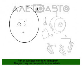 Руль голый Nissan Versa 12-14 usa темно-серый, резина, затерт