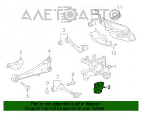 Suport amortizor spate dreapta Lexus NX200t NX300 NX300h 15-21 pentru suspensie reglabilă