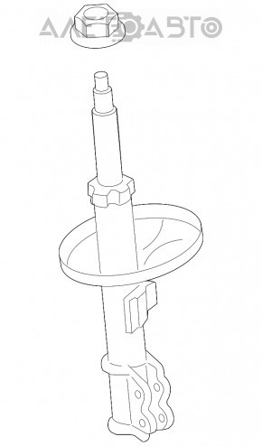 Amortizorul din față dreapta Toyota Camry v40 hibrid.