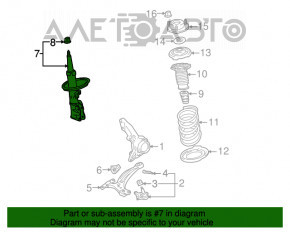 Amortizorul din față dreapta Toyota Highlander 08-10 3.5 sport