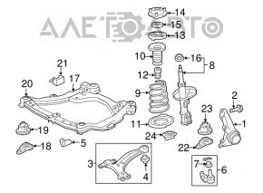 Амортизатор передний левый Toyota Camry v50 12-14 usa LE OEM