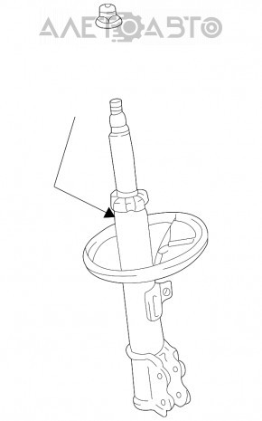 Стойка амортизатора в сборе передняя левая Lexus RX300 RX330 RX350 04-09