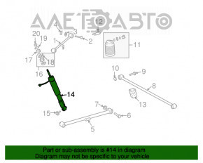 Amortizor pneumatic spate stânga pentru Lexus GX470 03-09