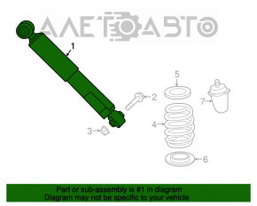 Amortizor spate dreapta Lexus NX300 NX300h 18-21 fără suspensie reglabilă nou OEM original