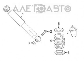 Amortizor spate dreapta Lexus NX300 NX300h 18-21 fără suspensie reglabilă nou OEM original