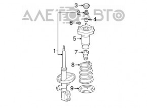 Amortizor spate stânga Lexus RX300/330/350 04-09 AWD