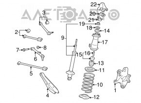 Крышка опоры стойки задняя правая Lexus GS300 GS350 GS430 GS450h 06-11