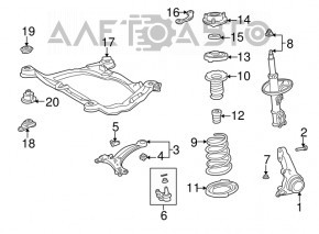 Suport amortizor față dreapta pentru Lexus RX300 98-03, nou, neoriginal, TENACITY