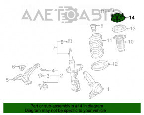 Suport amortizor față dreapta Toyota Highlander 14-19 fără rulment, nou, original OEM