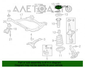 Suport amortizor față stânga Toyota Sienna 11-20 fără rulment, nou, original OEM