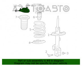 Suport amortizor față dreapta Lexus RX350 RX450h 16-22 nou OEM original