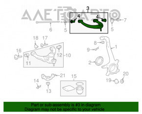 Maneta superioară din față dreapta pentru Lexus GX470 03-09