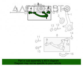 Maneta superioară dreapta față pentru Lexus GX470 03-09, nouă, originală OEM