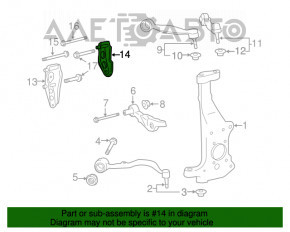 Suportul de braț superior din față stânga spate pentru Lexus LS460 07-12 rwd