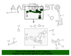 Maneta superioară frontală stângă Toyota Sequoia 08-16