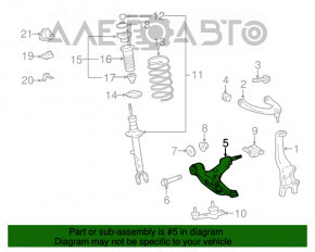 Рычаг нижний передний левый Lexus IS 14-20 RWD