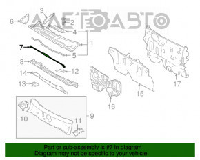 Bara caroseriei Lexus NX200t NX300 NX300h 15-21 în suportul ștergătoarelor