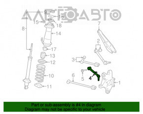 Maneta transversală inferioară din spate dreapta pentru Lexus GS300 GS350 GS430 GS450h 06-11 tip 1