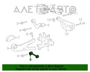 Maneta transversală scurtă din spate dreapta pentru Lexus RX350 RX450H 10-15