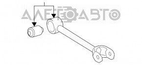 Pârghie de reglare spate dreapta Toyota Prius 50 16- crăpată.