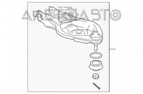 Maneta inferioară a arcului spate stânga Toyota Sequoia 08-16 pentru suspensie pneumatică