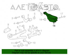 Maneta inferioară a arcului de suspensie din spate stânga pentru Lexus RX350 RX450H 10-15, nou, original OEM