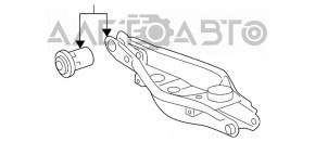 Maneta inferioară sub arc spate dreapta Lexus NX200t NX300 NX300h 15-21 nou OEM original