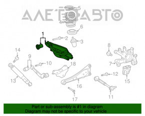 Maneta inferioară a arcului din spate dreapta pentru Lexus NX200t NX300 NX300h 15-21, nou, original OEM.