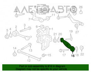 Maneta transversală spate stânga Lexus LS460 LS600h 07-12, nouă, originală OEM