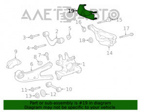 Capacul drept al manetei de frână de mână pentru arc Toyota Highlander 20-