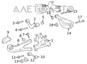 Capacul drept al manetei de frână de mână pentru arc Toyota Highlander 20-