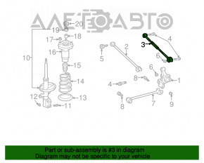 Bara de direcție spate stânga Lexus RX300 RX330 RX350 RX400h 04-09 4WD