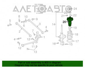 Опора аморт задняя правая Lexus RX300 RX330 RX350 RX400h 04-09