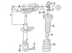 Suport amortizor spate stânga Toyota Camry v55 15-17 SUA nou OEM original