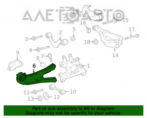 Maneta longitudinală spate dreapta pentru Lexus RX350 RX450h 16-22, nouă, originală OEM