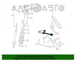 Maneta longitudinală superioară din spate stânga pentru Lexus GS300 GS350 GS430 GS450h 06-11, nouă, originală OEM