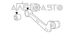 Maneta superioară din spate dreapta Toyota Rav4 13-18 AWD, nouă, originală OEM