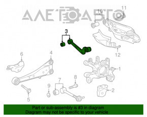 Maneta superioară din spate dreapta pentru Lexus NX200t NX300 NX300h 15-21, nouă, originală OEM.