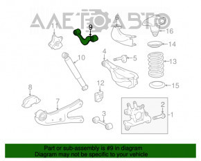 Maneta transversală superioară din spate stânga pentru Lexus RX350 RX450H 10-15, nou, original OEM.