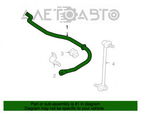 Stabilizator spate pentru Lexus RX300 RX330 RX350 RX400h 04-09 4WD, nou, original OEM.